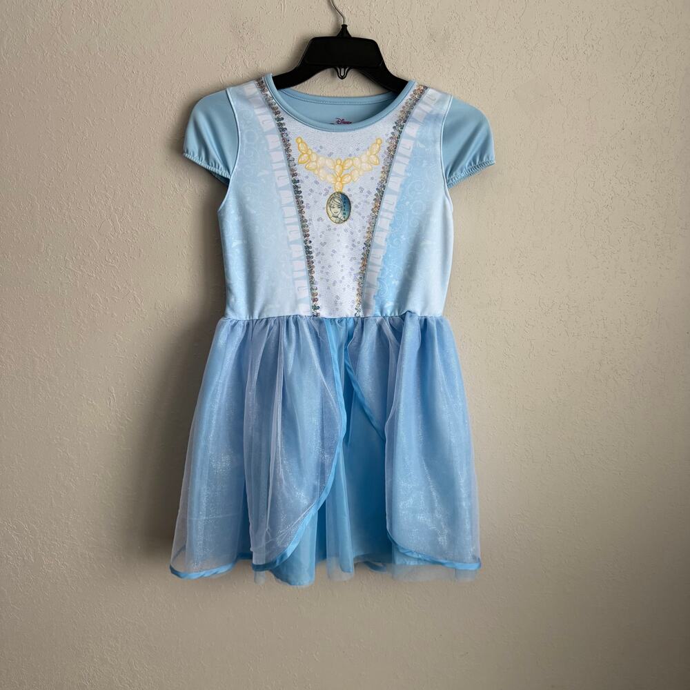 Disney Princess Cinderella Girls Exclusive Cosplay Tutu Dress Girls L 10/12 Blue
